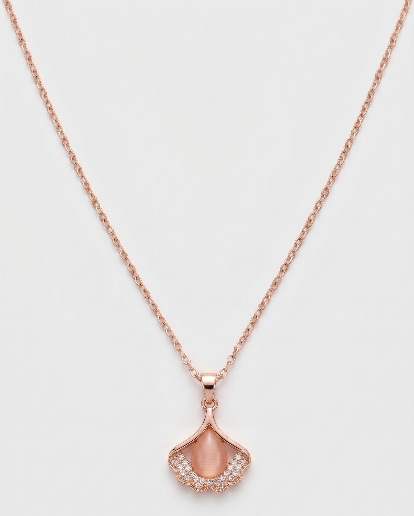 rosegold seashell pendant