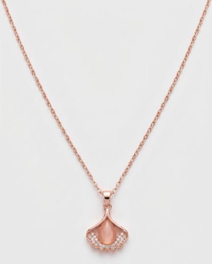 rosegold seashell pendant