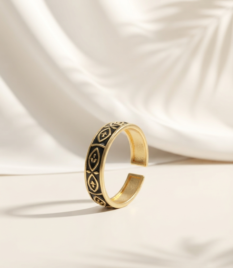 black enamel ring