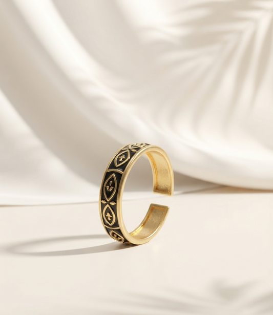 black enamel ring