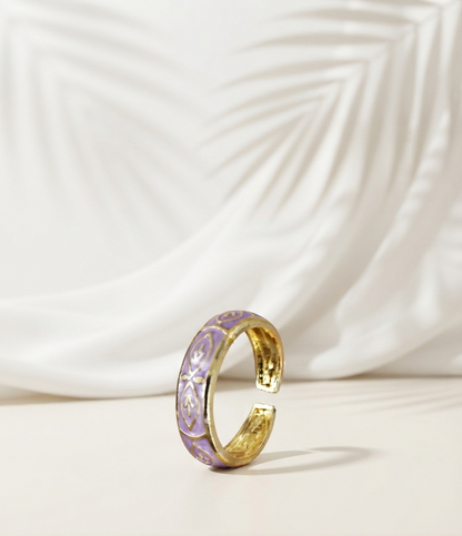 purple enamel ring