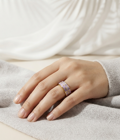 purple enamel ring