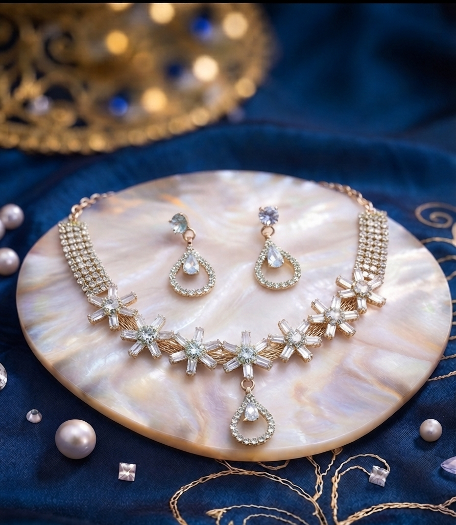 blossom necklace  korean set