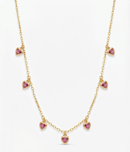 pink heart necklace
