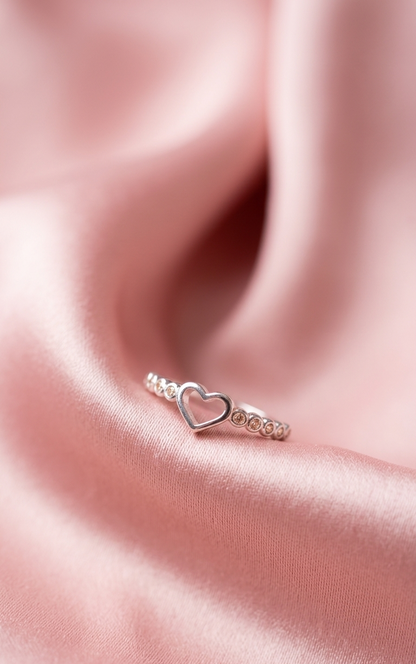 stone heart ring