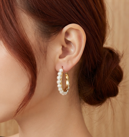pearl hoops