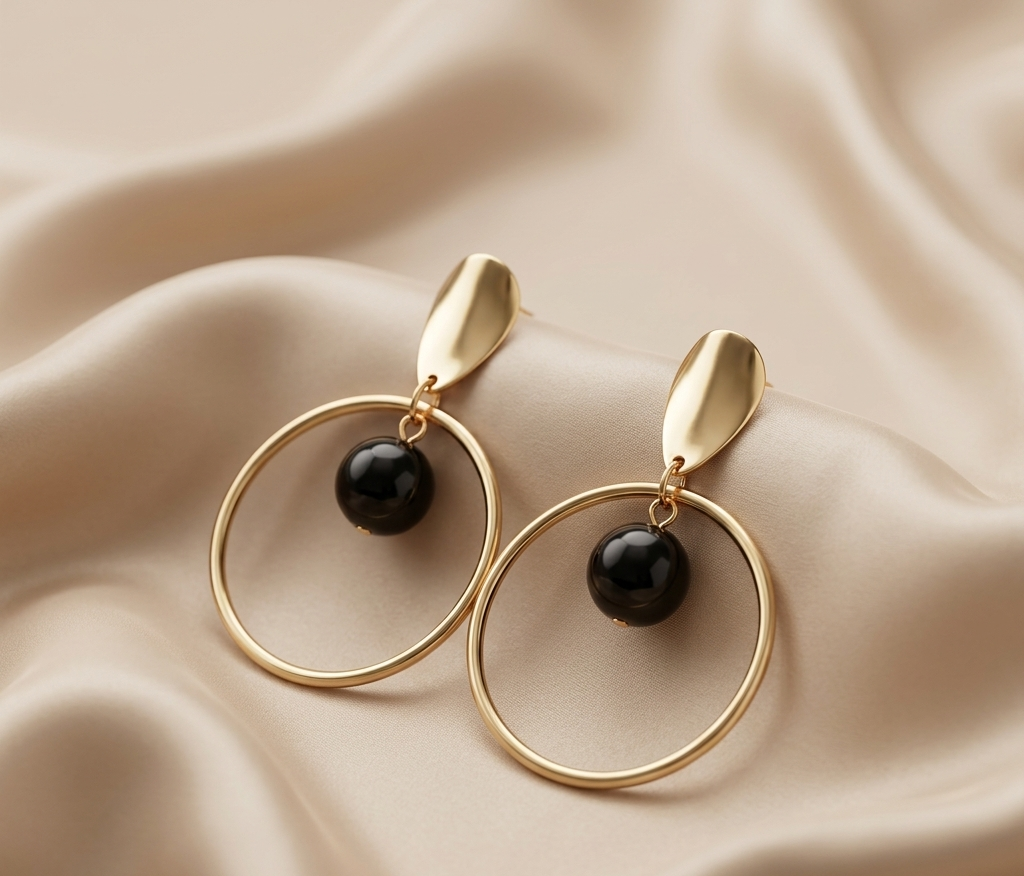 The midnight hoops earings
