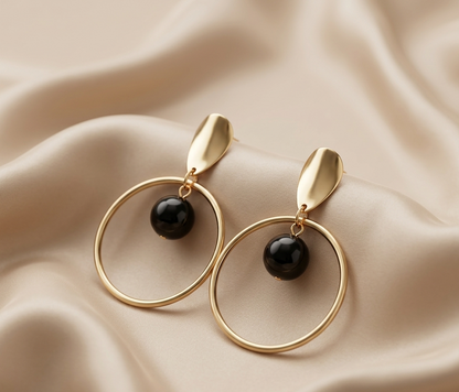 The midnight hoops earings