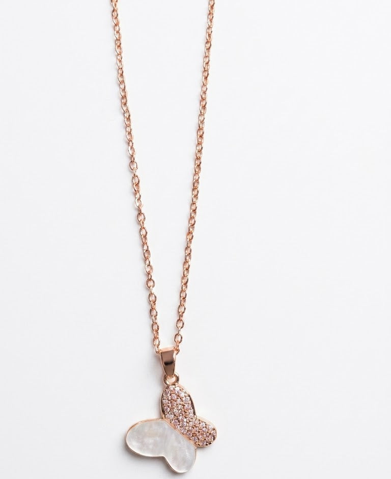 rose gold double design necklace