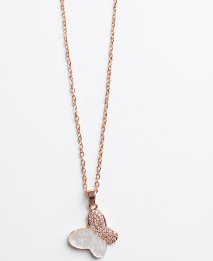 rose gold double design necklace