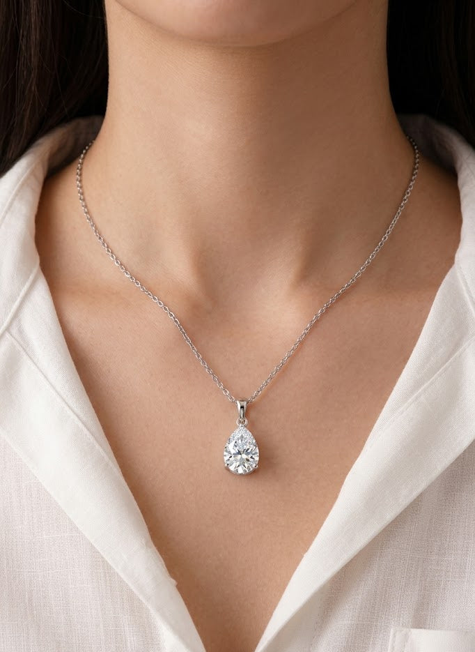 crystal drop necklace