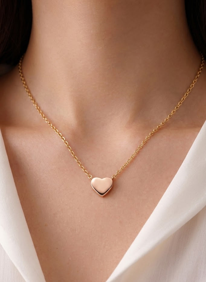 plain heart necklace
