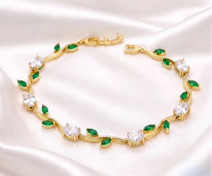 tulip bracelet (green golden)