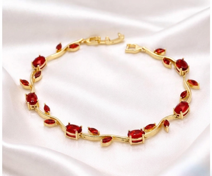 tulip bracelet (red golden)