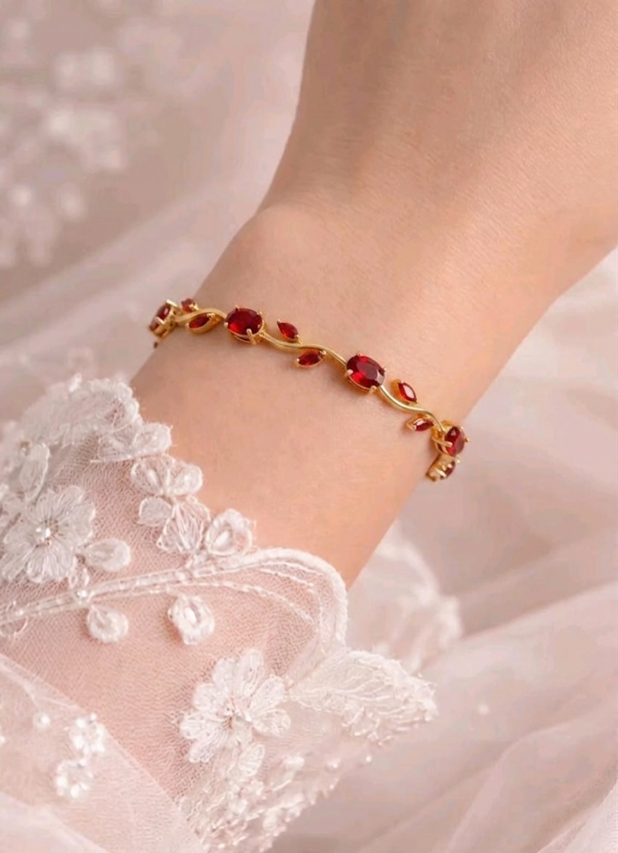 tulip bracelet (red golden)