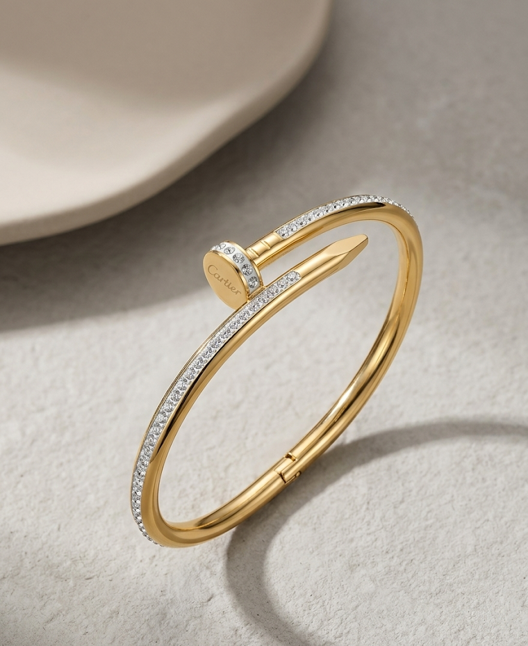 diamond nail bracelet