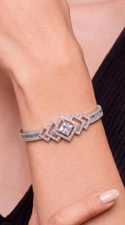 diamond cut ad bracelet