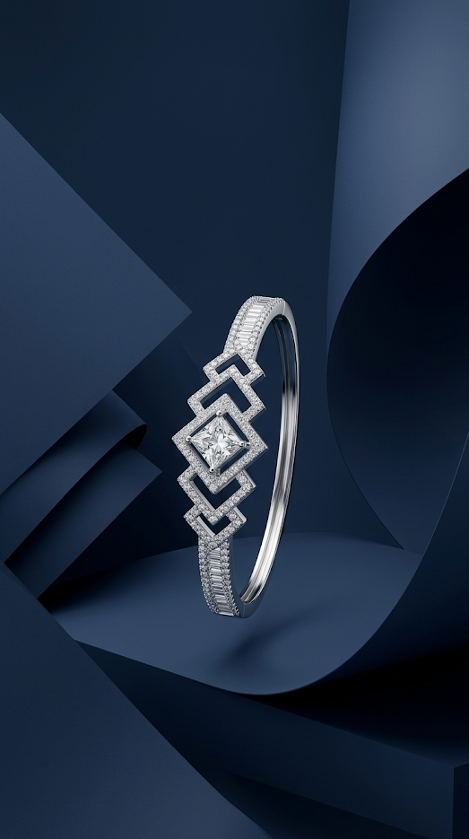 diamond cut ad bracelet