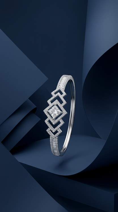 diamond cut ad bracelet