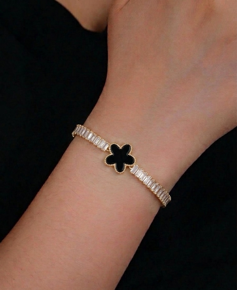 black flower classic bracelet