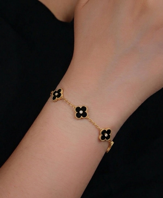 The Onyx Clover Bracelet