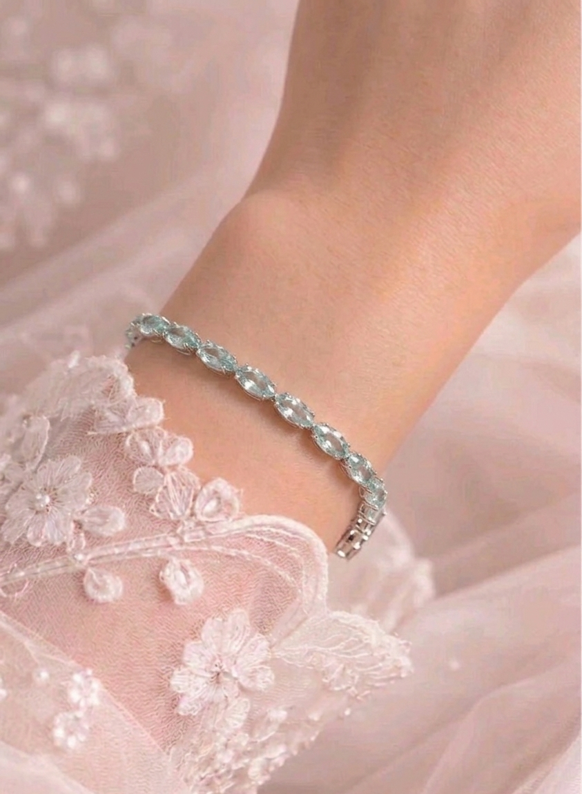 Aquamarine Tennis Bracelet