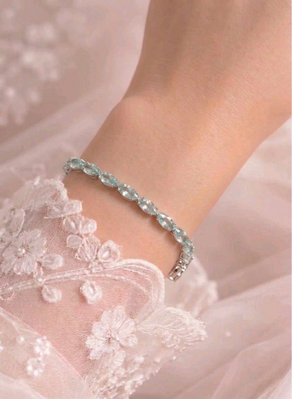 Aquamarine Tennis Bracelet