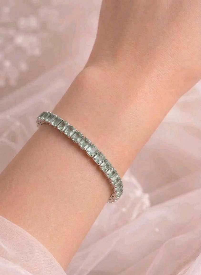 Seafoam Sparkle Tennis Bracelet