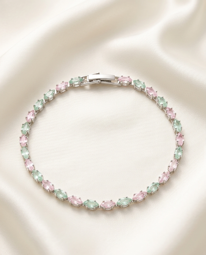 Blush & Mint Marquise Tennis Bracelet