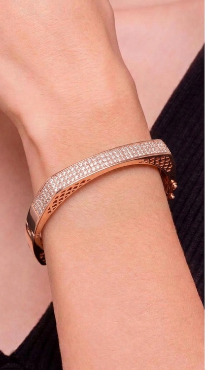 rose gold deco edge bracelet
