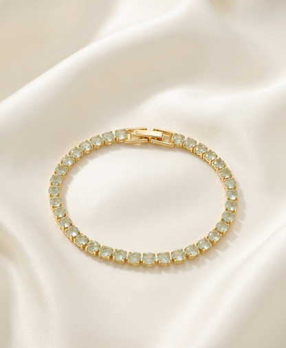 mint dewdrop tennis bracelet