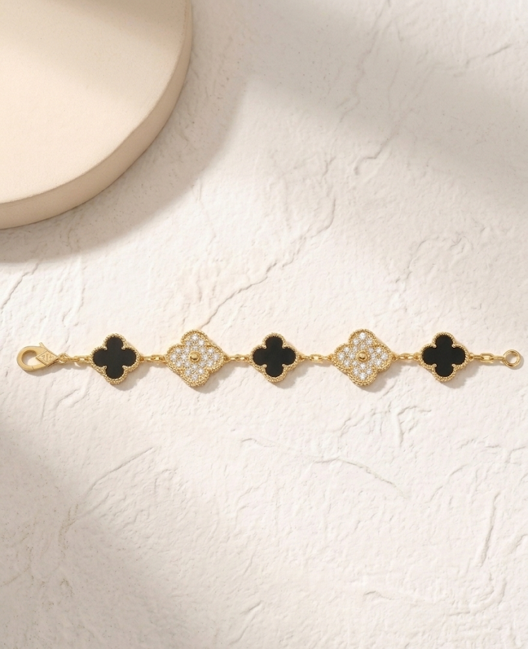 golden & black clove bracelet