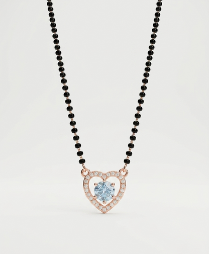 Azure Heart Rose Gold Mangal sutra