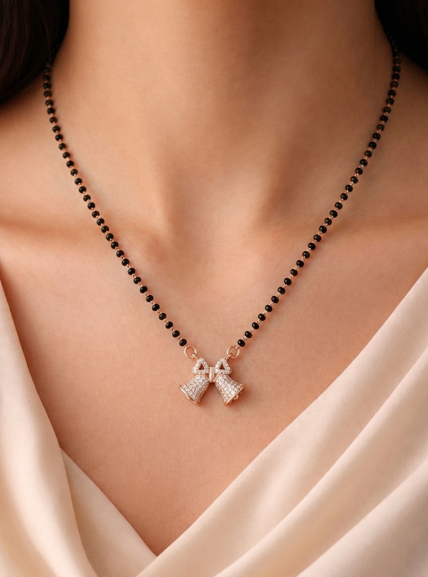 Glimmering bell Mangalsutra