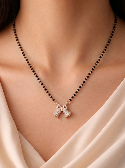 Glimmering bell Mangalsutra