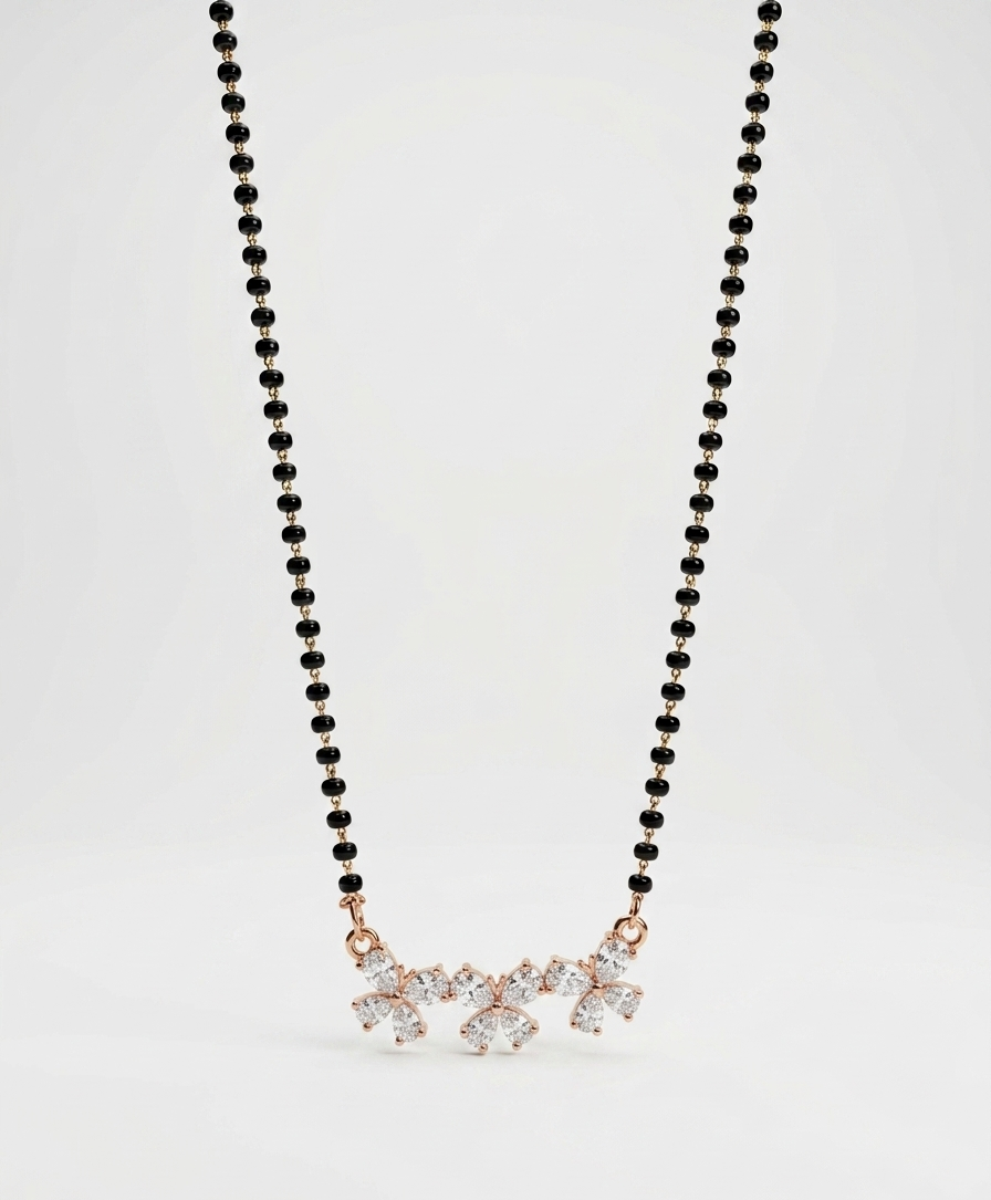 Trio Flower Mangalsutra