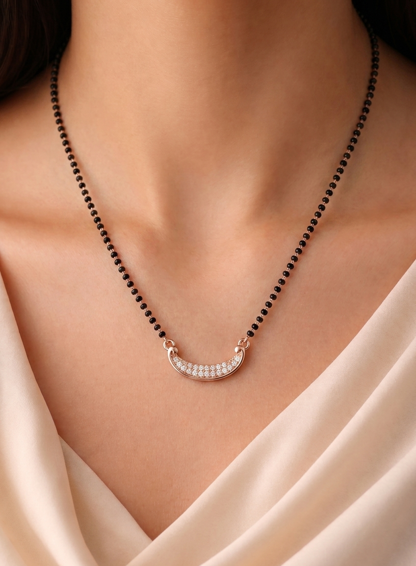 Roseate Crescent Mangalsutra