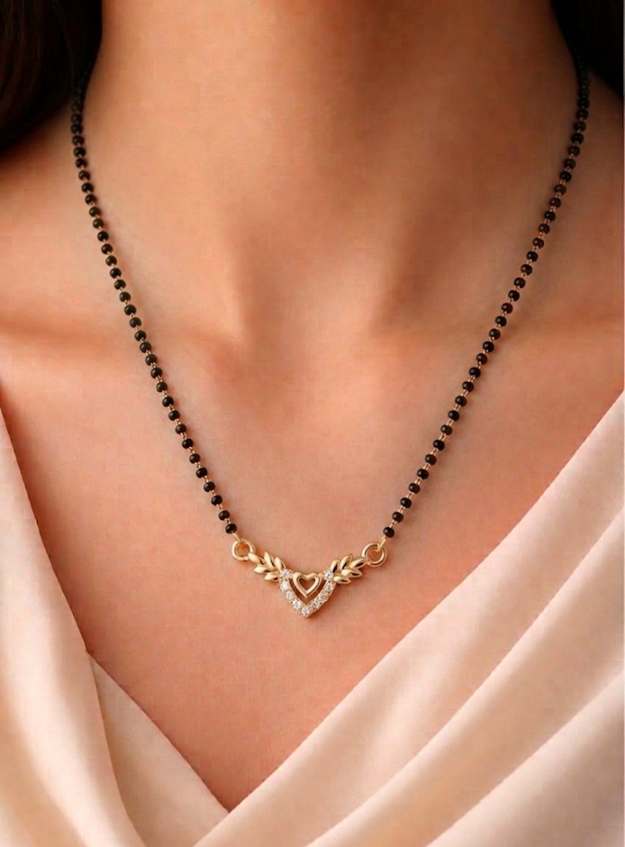 The Minimalist Winged Heart mangalsutra