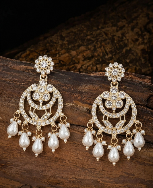 Shahi Moti aur Stone Chandbali