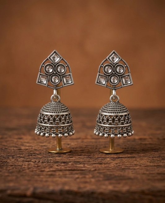 Aanya Oxidized Jhumkas