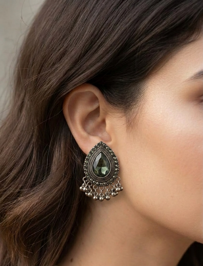 the Smoked Emerald Jhumki