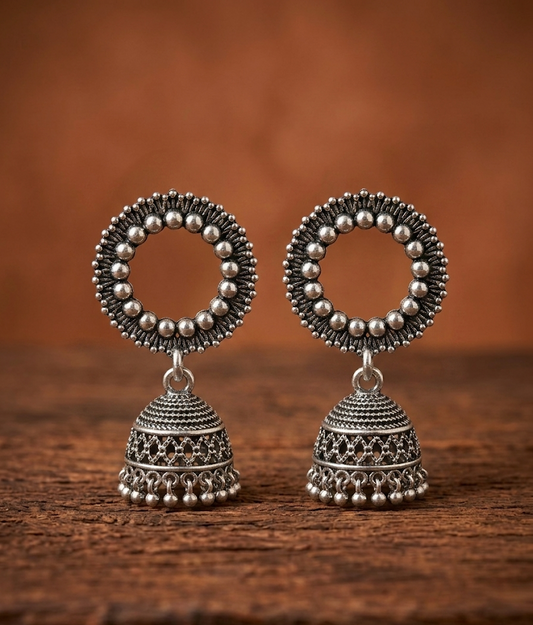 Tarika Oxidized Jhumka