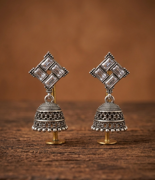 Kundan-Square Jhumka