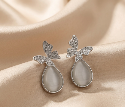 stone butterfly with drops