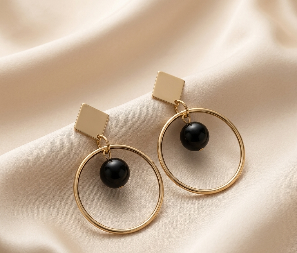 The midnight hoops earings
