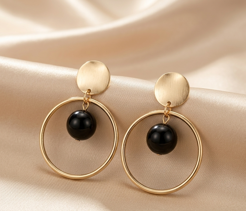The midnight hoops earings