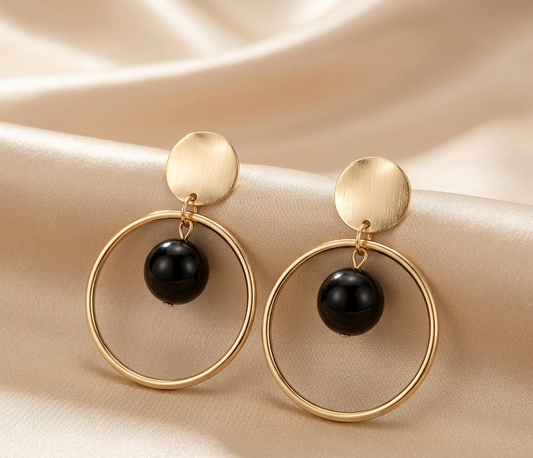 The midnight hoops earings