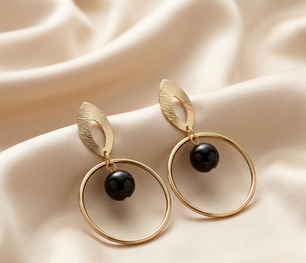 The midnight hoops earings