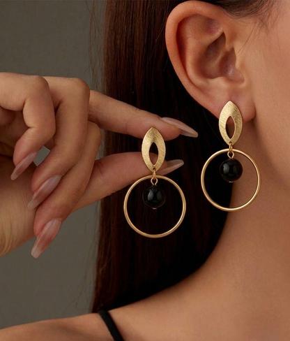 The midnight hoops earings