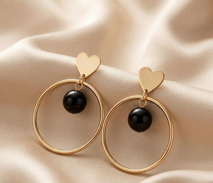 The midnight hoops earings